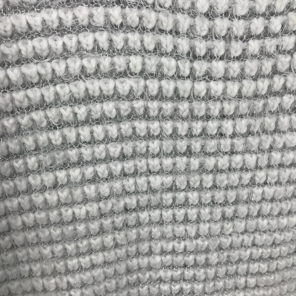 Rachel Roy White and Silver Waffle Knit Sweater - Picture 5 of 8